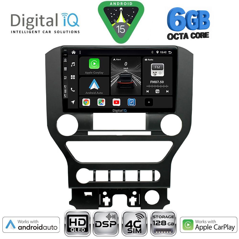 DIGITAL IQ BXF 17166_CPAA 4BUT (9inc) MULTIMEDIA TABLET for FORD MUSTANG mod. 2015-2020
