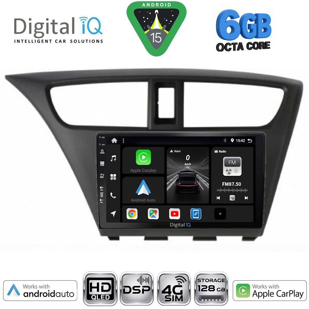 DIGITAL IQ BXF 17190_CPAA (9inc) MULTIMEDIA TABLET for HONDA CIVIC mod. 2012-2016