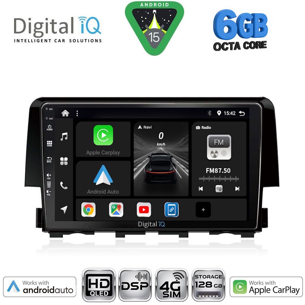 DIGITAL IQ BXF 17191_CPAA (9inc) MULTIMEDIA TABLET for HONDA CIVIC mod. 2016-2021