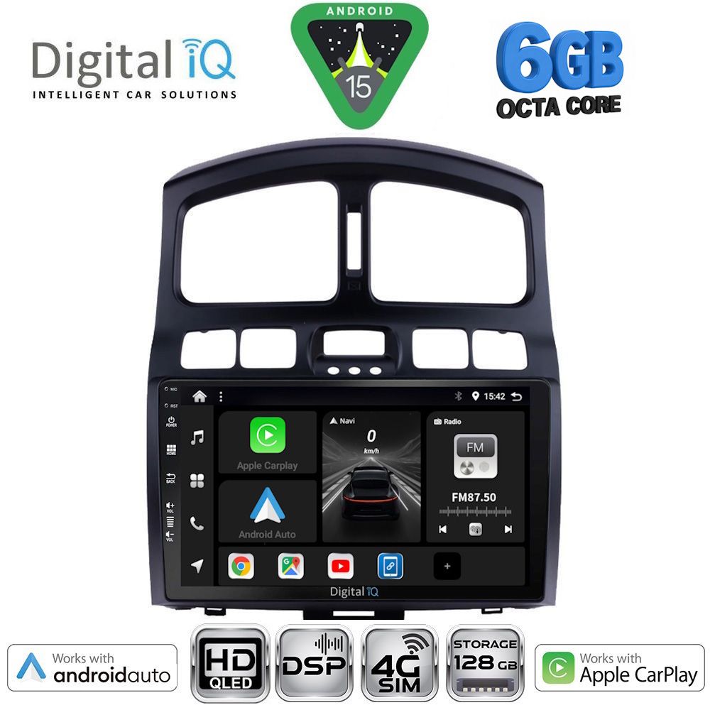 DIGITAL IQ BXF 17236_CPAA (9inc) MULTIMEDIA TABLET for HYUNDAI SANTA FE mod. 2003-2006