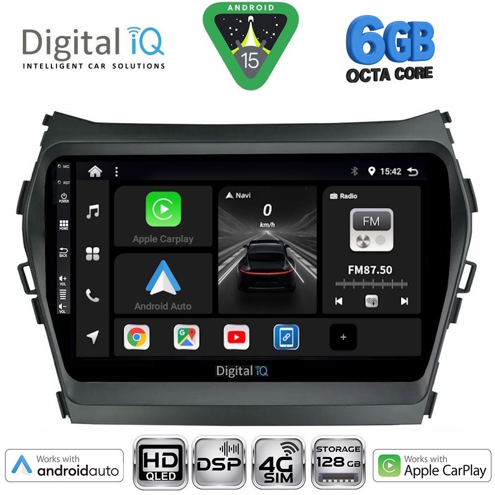 DIGITAL IQ BXF 17238_CPAA (9inc) MULTIMEDIA TABLET for HYUNDAI IX45 - SANTA FE mod. 2013-2017