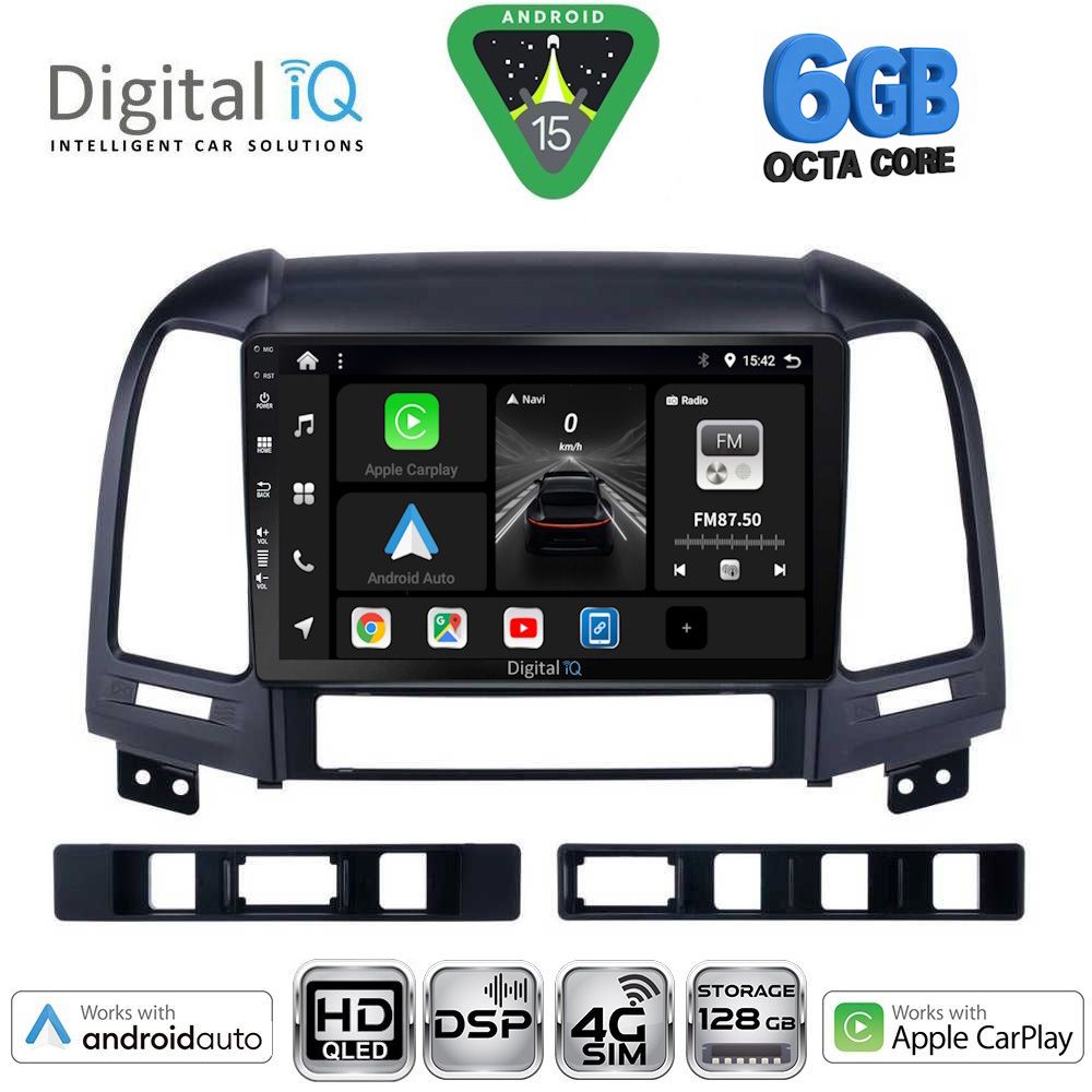 DIGITAL IQ BXF 17239_CPAA (9inc) MULTIMEDIA TABLET for HYUNDAI SANTA FE mod. 2005-2013