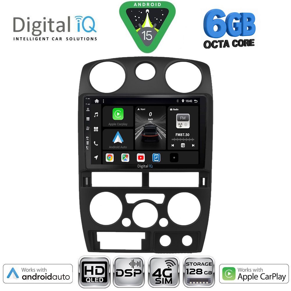 DIGITAL IQ BXF 17254BL_CPAA (9inc) MULTIMEDIA TABLET for ISUZU D-MAX mod. 2008-2012 (BLACK)