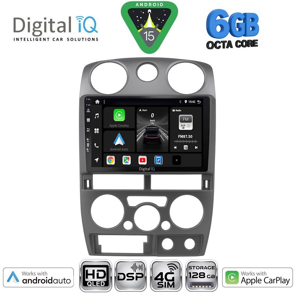 DIGITAL IQ BXF 17254GR_CPAA (9inc) MULTIMEDIA TABLET for ISUZU D-MAX mod. 2008-2012 (GREY)