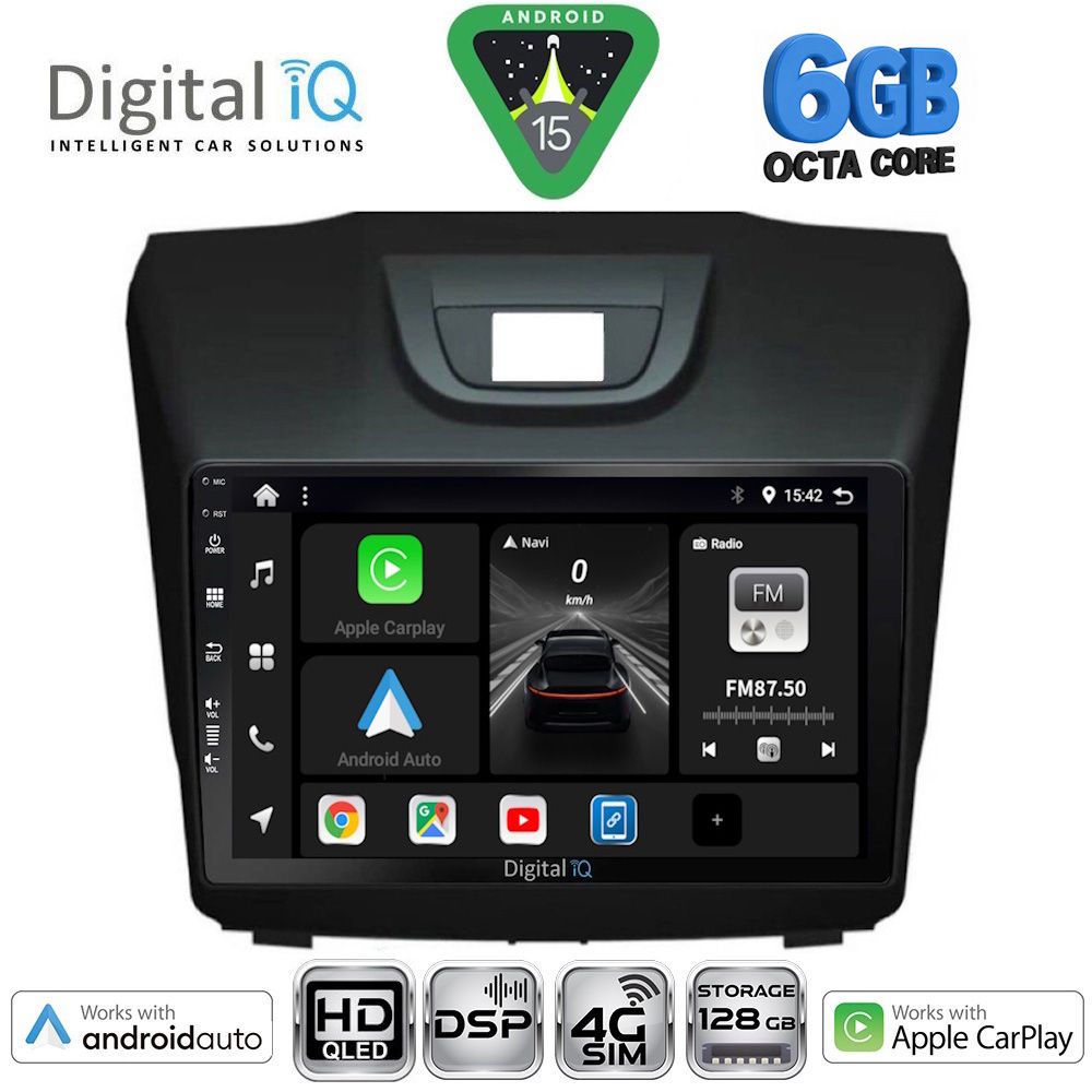DIGITAL IQ BXF 17255_CPAA (9inc) MULTIMEDIA TABLET for ISUZU DMAX mod. 2012-2020