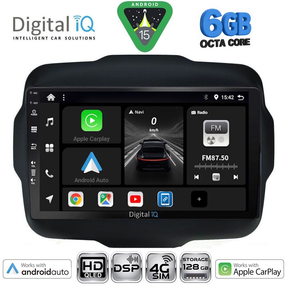 DIGITAL IQ BXF 17290_CPAA (9inc) MULTIMEDIA TABLET for JEEP RENEGADE mod. 2014-2025