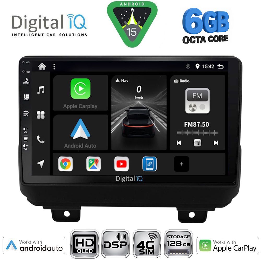 DIGITAL IQ BXF 17298_CPAA (9inc) MULTIMEDIA TABLET for JEEP WRANGLER mod. 2018-2026