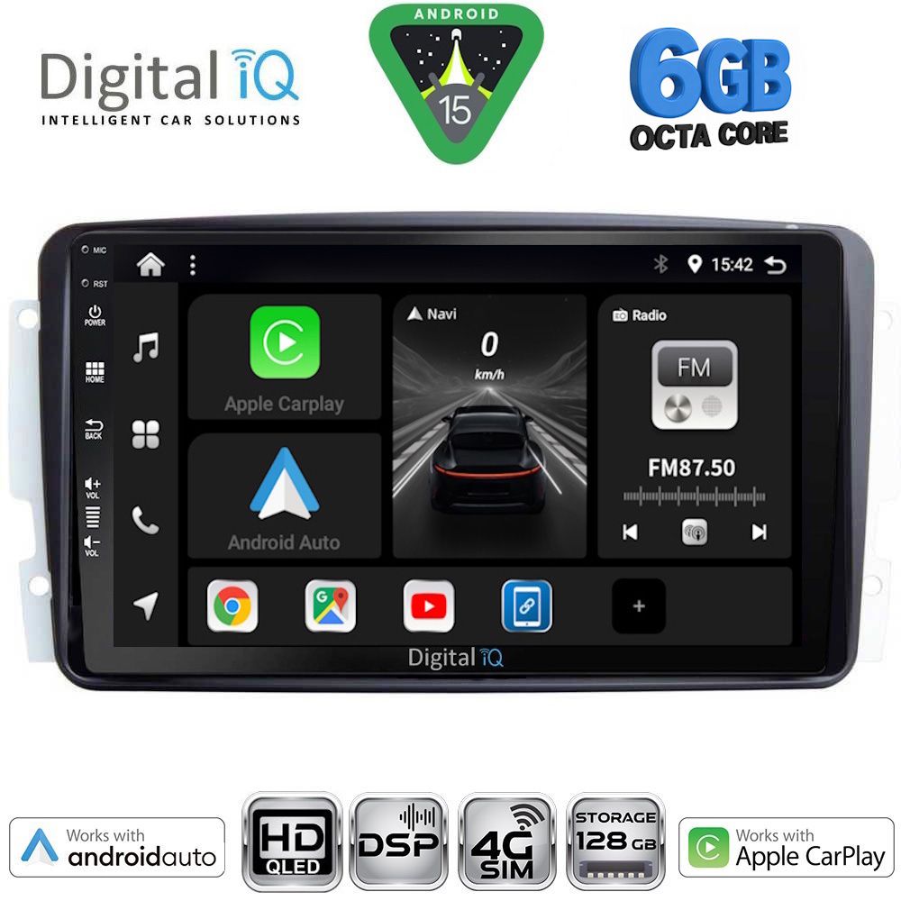 DIGITAL IQ BXF 17401_CPAA (9inc) MULTIMEDIA TABLET for MERCEDES CLK (W209) mod. 2000-2004