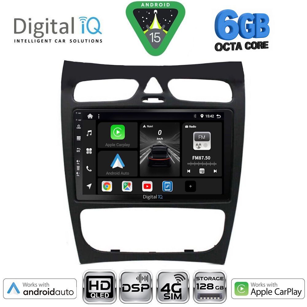 DIGITAL IQ BXF 17406_CPAA (9inc) MULTIMEDIA TABLET for MERCEDES CLK (W209) mod. 2000-2004