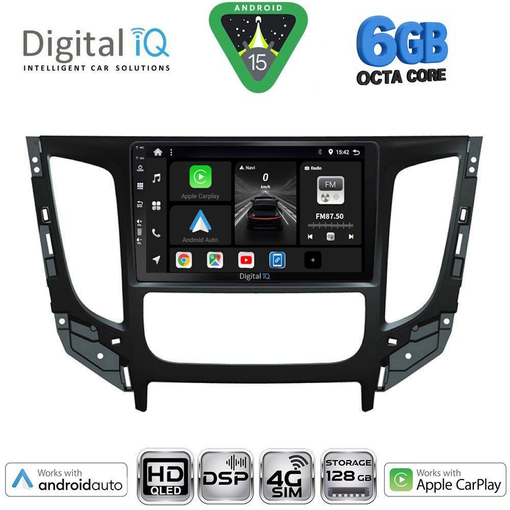 DIGITAL IQ BXF 17437_CPA CLIMA (9inc) MULTIMEDIA TABLET for MITSUBISHI L200 mod. 2015-2019 with CLIMA