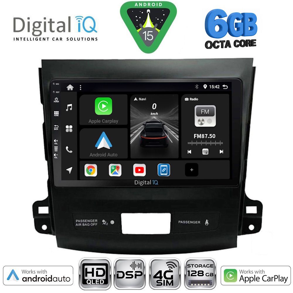 DIGITAL IQ BXF 17442_CPAA (9inc) MULTIMEDIA TABLET for CITROEN C-CROSSER | MITSUBISHI OUTLANDER | PEUGEOT 4007 mod. 2006-2012