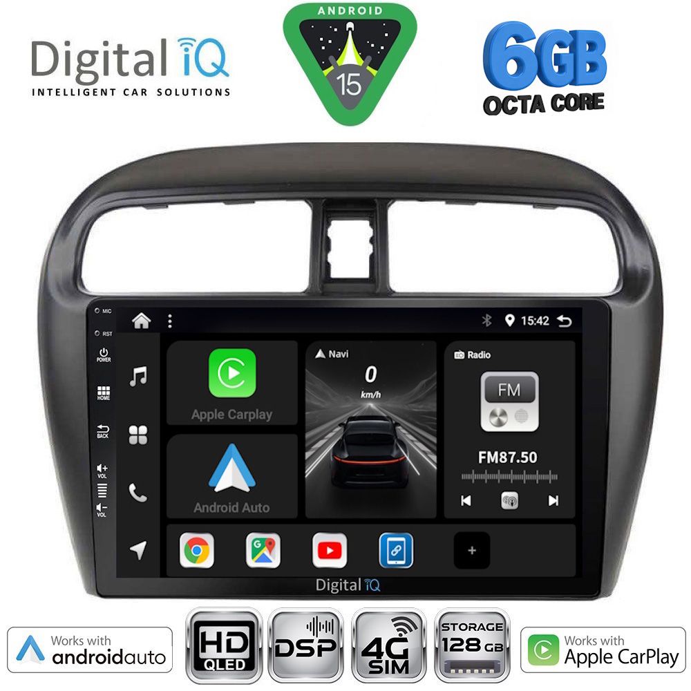 DIGITAL IQ BXF 17448_CPAA (9inc) MULTIMEDIA TABLET for MITSUBISHI SPACESTAR mod. 2013-2020