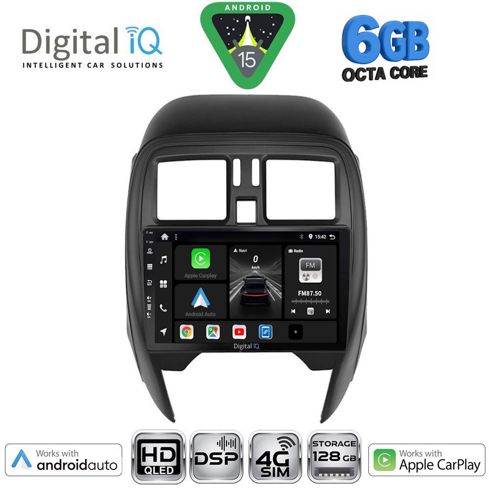 DIGITAL IQ BXF 17451_CPAA (SQUARE) (9inc) MULTIMEDIA TABLET for NISSAN MICRA mod. 2014-2017