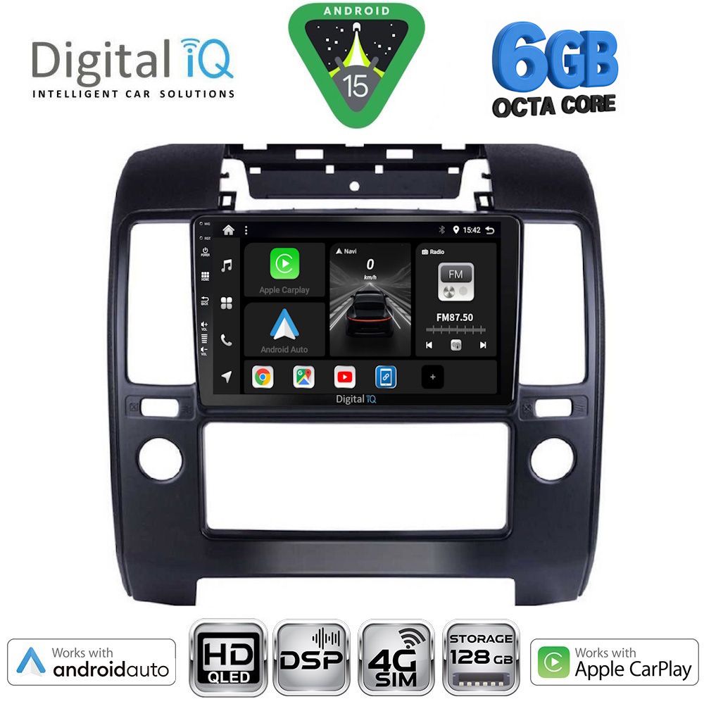 DIGITAL IQ BXF 17454AC_CPAA (9inc) MULTIMEDIA TABLET for NISSAN NAVARA D40 mod. 2006-2011 με A/C