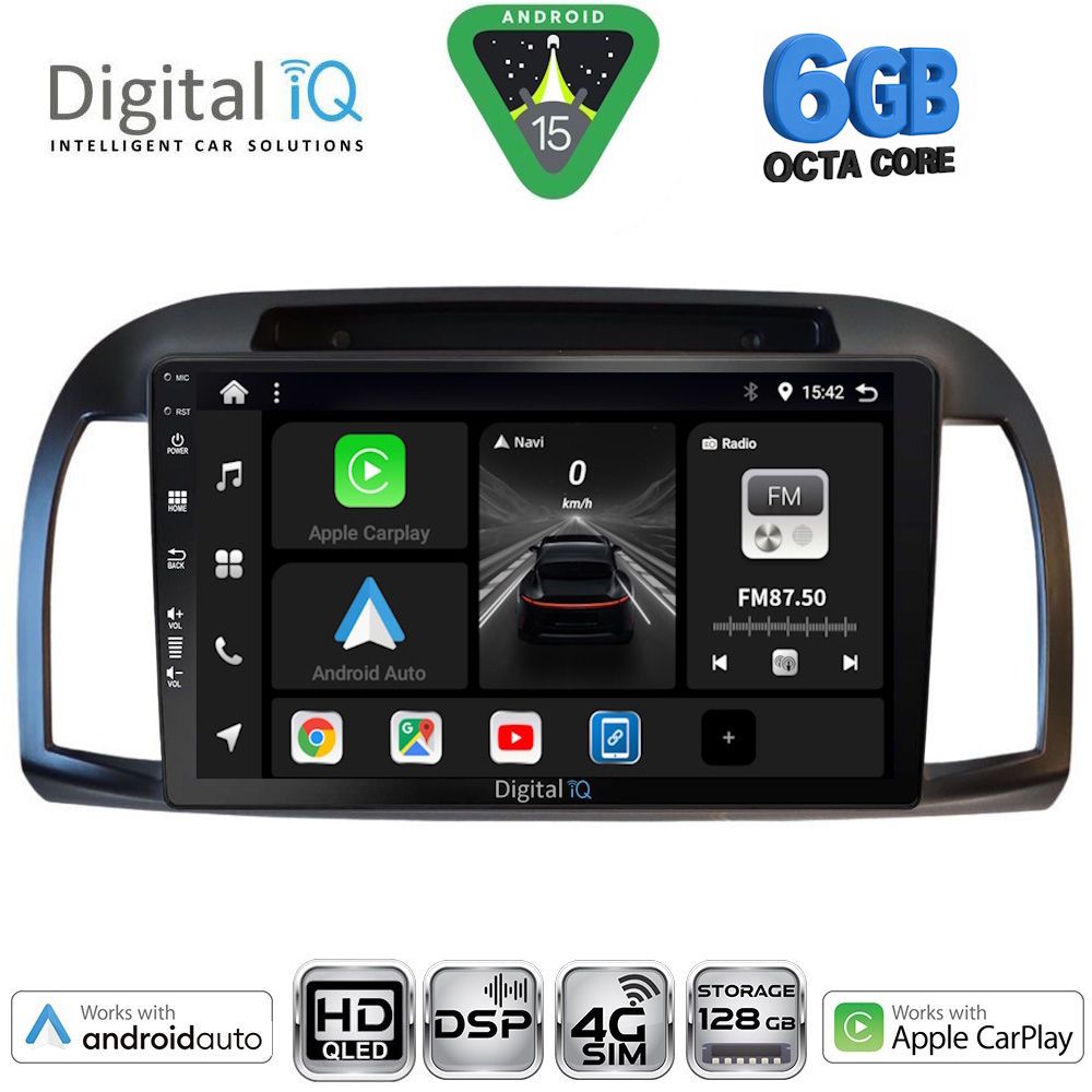 DIGITAL IQ BXF 17457BL_CPAA (9inc) MULTIMEDIA TABLET for NISSAN MICRA K12 mod. 2002-2010 (BLACK)
