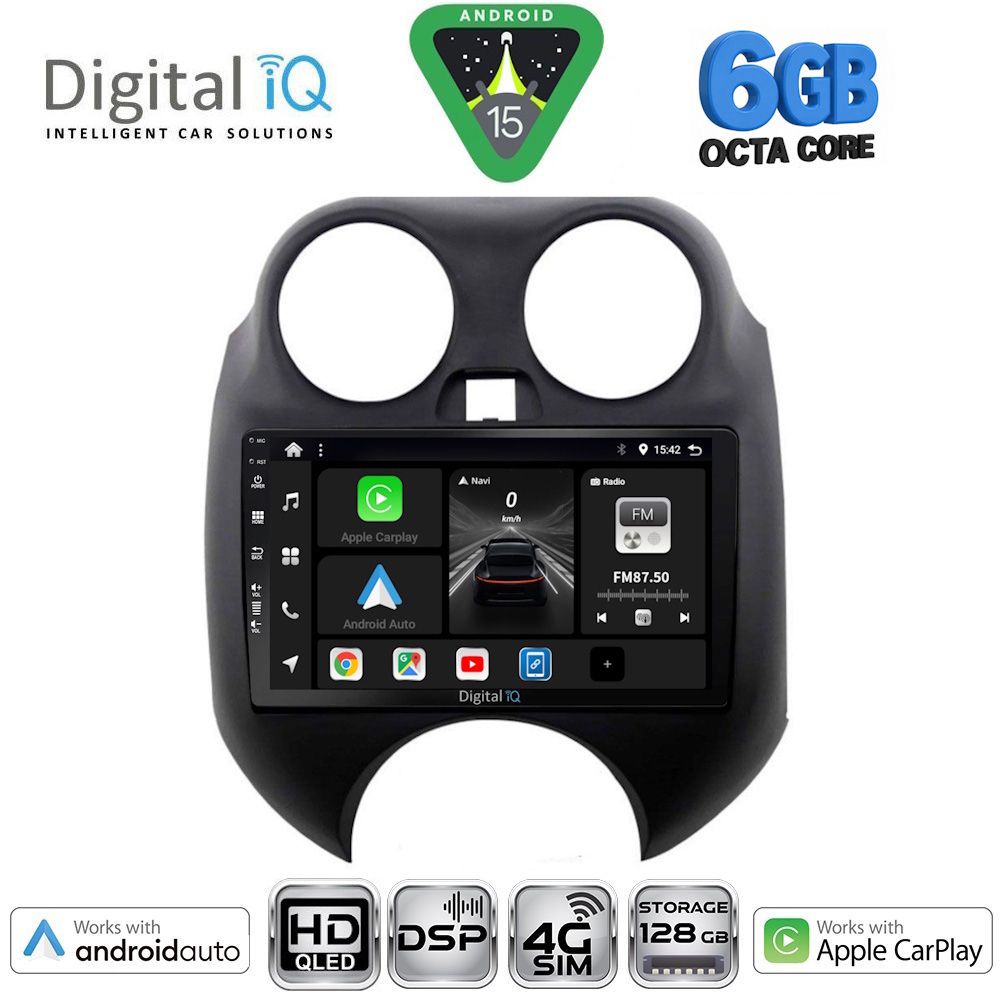 DIGITAL IQ BXF 17459_CPAA (9inc) MULTIMEDIA TABLET for NISSAN MICRA mod. 2010-2014