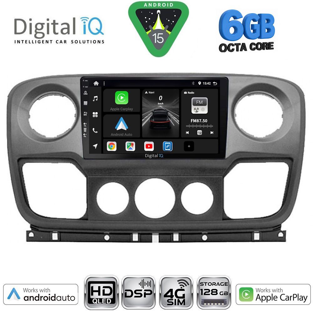 DIGITAL IQ BXF 17463_CPAA (10inc) MULTIMEDIA TABLET for NISSAN NV400 - OPEL MOVANO - RENAULT MASTER mod. 2010-2020