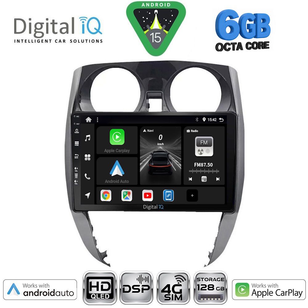 DIGITAL IQ BXF 17464_CPAA (10inc) MULTIMEDIA TABLET for NISSAN NOTE mod. 2012-2020