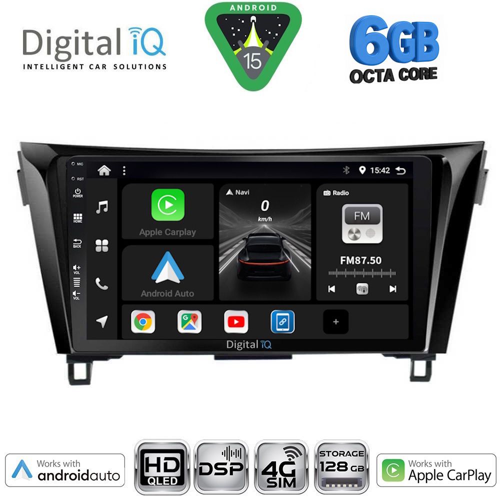DIGITAL IQ BXF 17468_CPAA (10inc) MULTIMEDIA TABLET for NISSAN QASHQAI - XTRAIL mod. 2014-2021