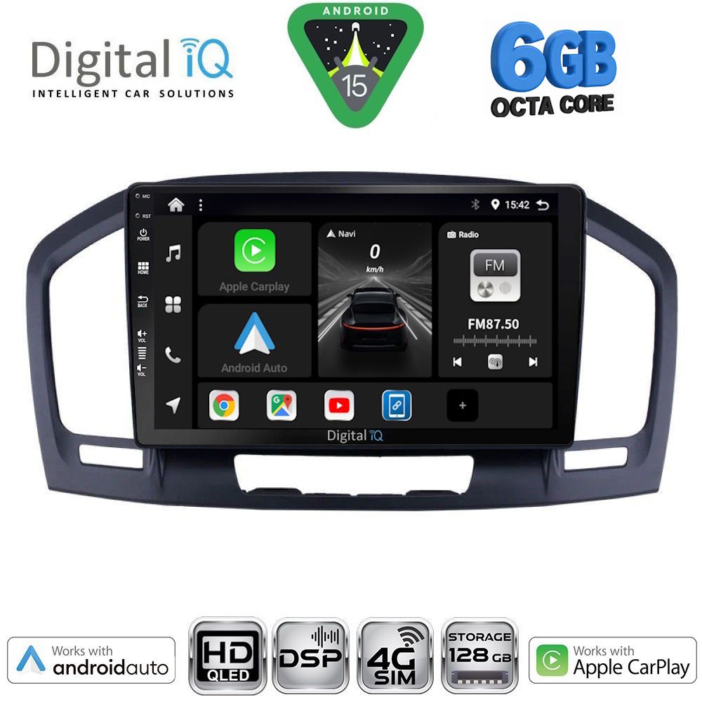 DIGITAL IQ BXF 17491BL_CPAA (9inc) MULTIMEDIA TABLET for OPEL INSIGNIA mod. 2008-2013 (BLACK)