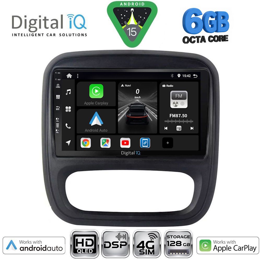 DIGITAL IQ BXF 17499_CPAA (9inc) MULTIMEDIA TABLET for OPEL VIVARO – RENAULT TRAFIC – FIAT TALENDO – NISSAN NV 300 mod. 2014-2019