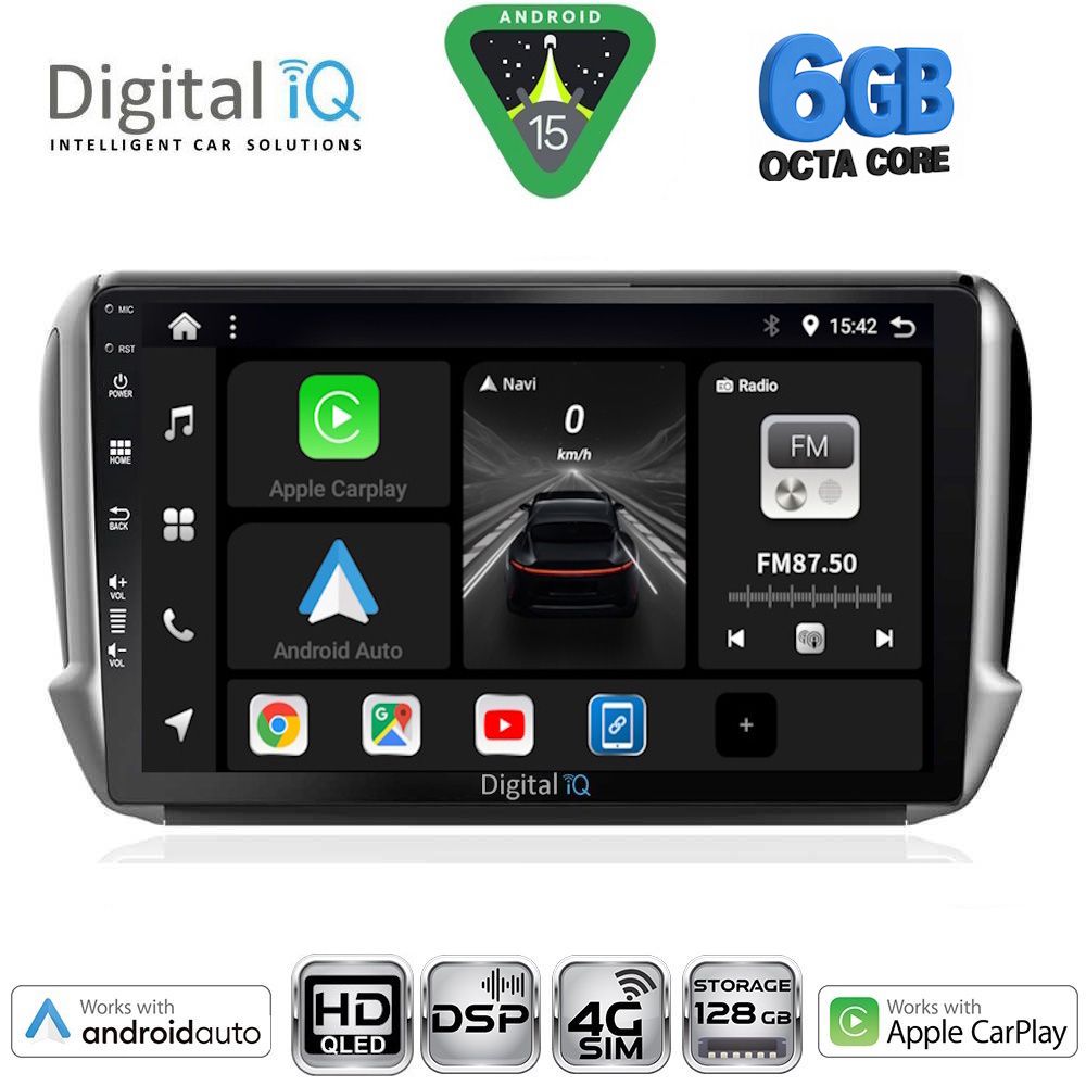 DIGITAL IQ BXF 17508_CPAA (10inc) MULTIMEDIA TABLET for PEUGEOT 208-2008 mod. 2012-2021