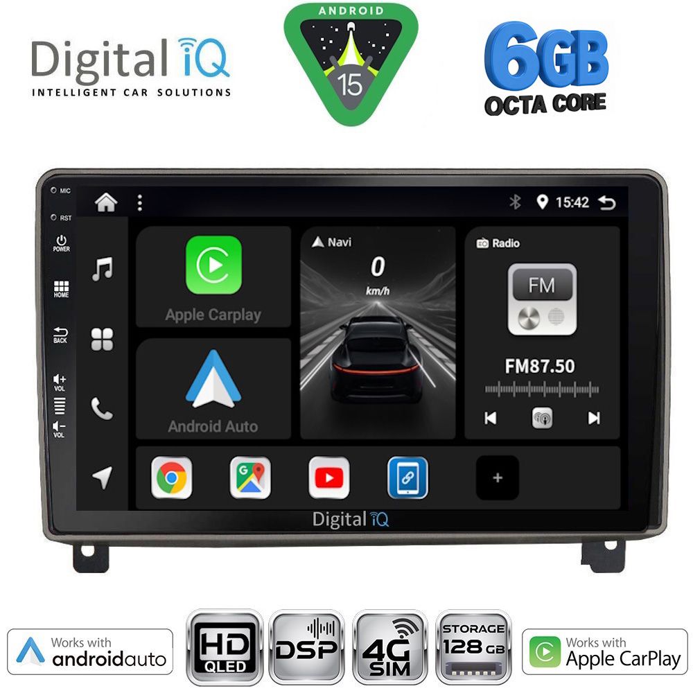 DIGITAL IQ BXF 17517_CPAA (9inc) MULTIMEDIA TABLET for PEUGEOT 407 mod. 2004-2011