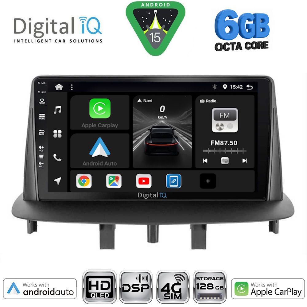 DIGITAL IQ BXF 17556_CPAA (9inc) MULTIMEDIA TABLET for RENAULT MEGANE 3 mod. 2009-2016