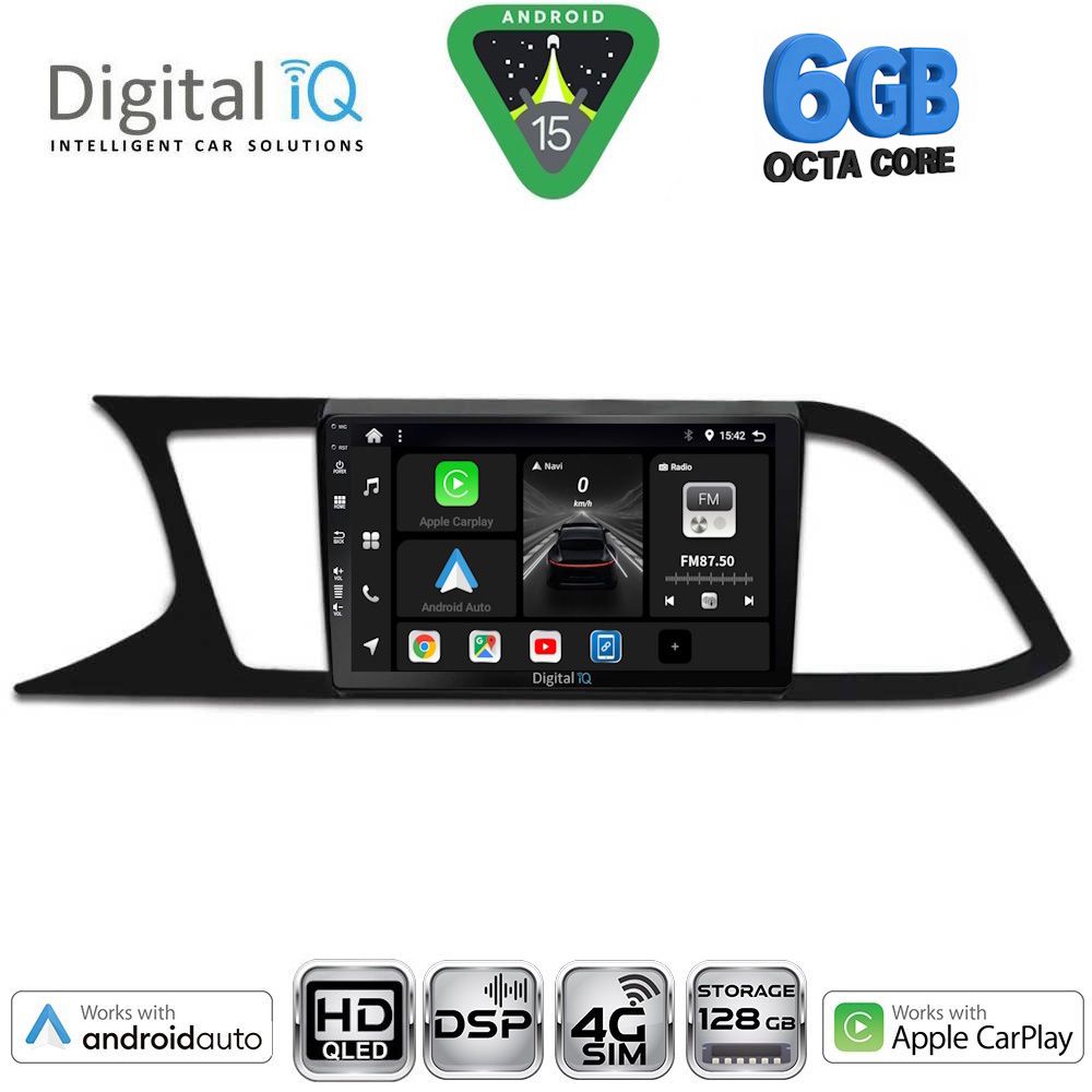 DIGITAL IQ BXF 17575_CPAA (9inc) MULTIMEDIA TABLET for SEAT LEON mod. 2012-2021