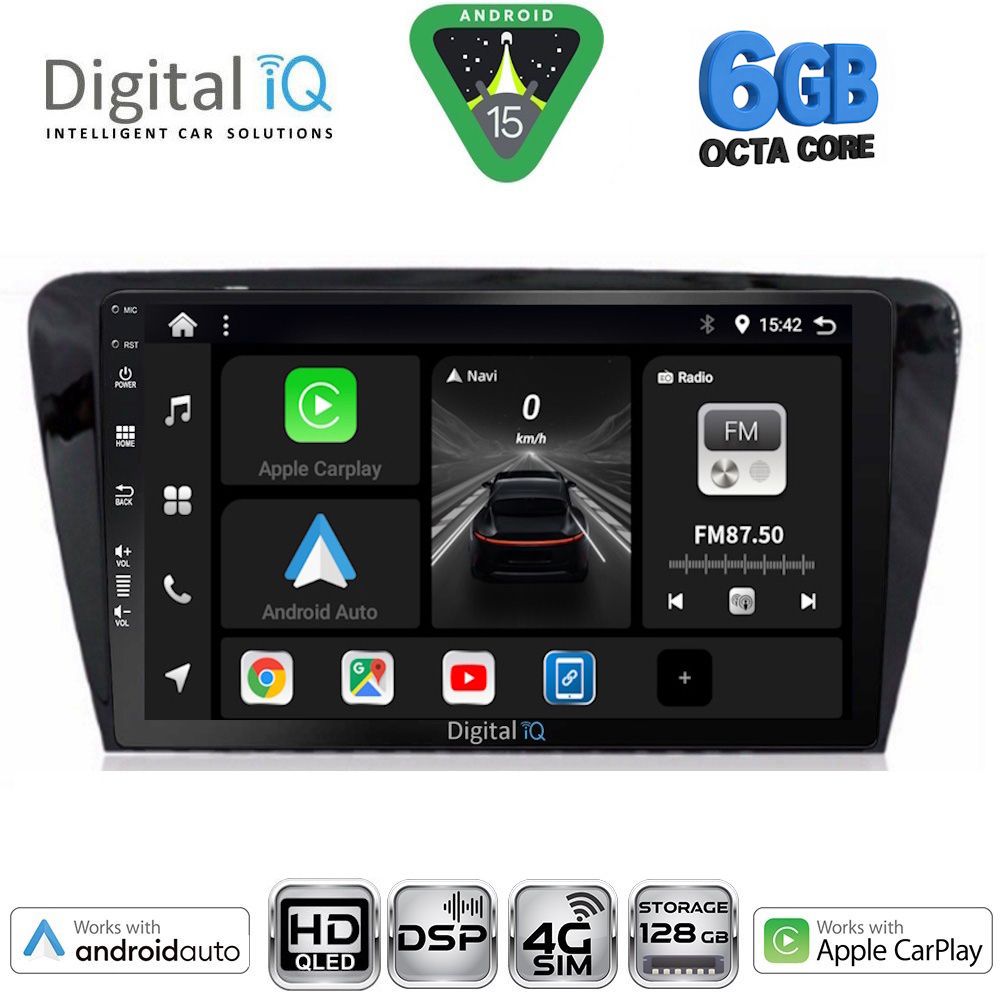 DIGITAL IQ BXF 17597_CPAA (10inc) MULTIMEDIA TABLET for SKODA OCTAVIA 7 mod. 2013-2021