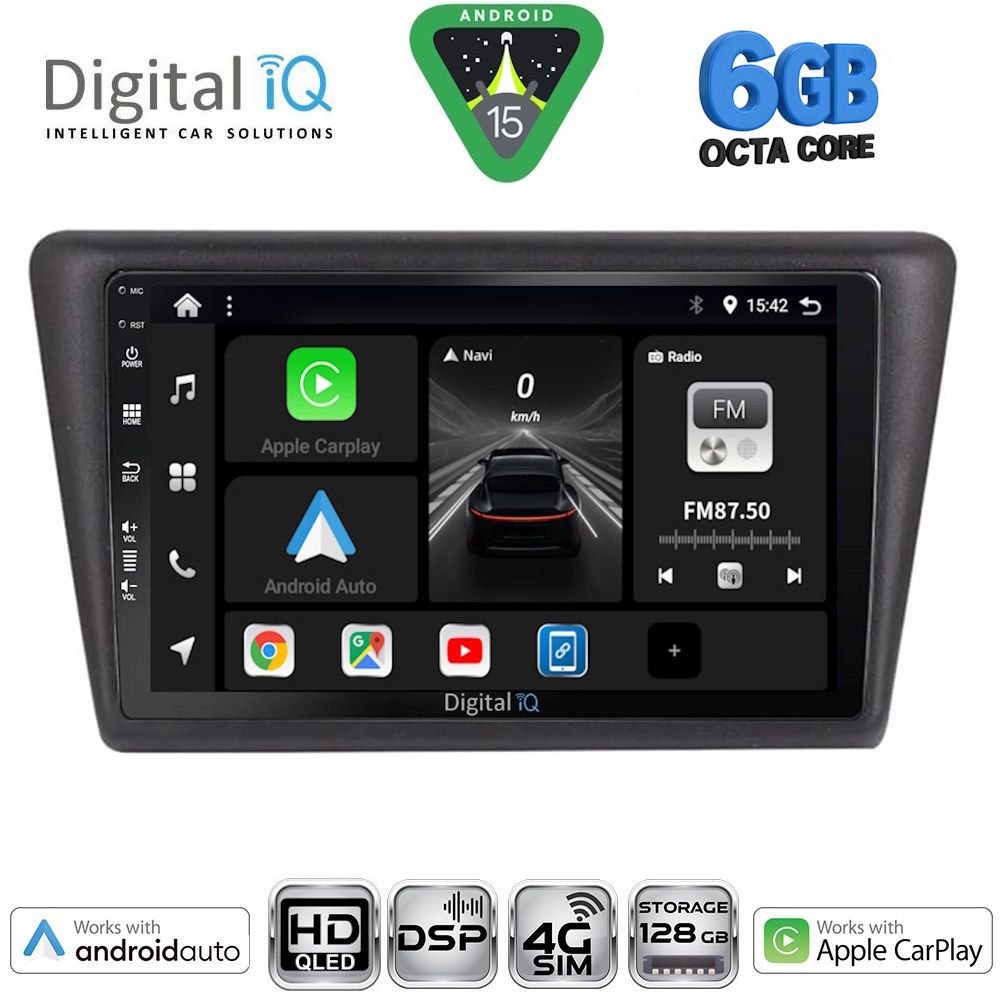 DIGITAL IQ BXF 17600_CPAA (9inc) MULTIMEDIA TABLET for SKODA RAPID SPACEBACK mod. 2014-2019