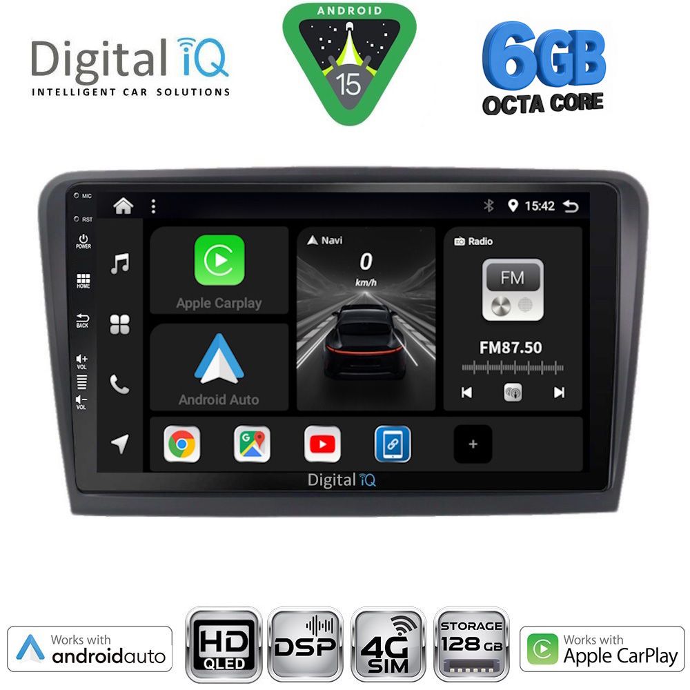 DIGITAL IQ BXF 17601_CPAA (9inc) MULTIMEDIA TABLET for SKODA RAPID mod. 2012-2023
