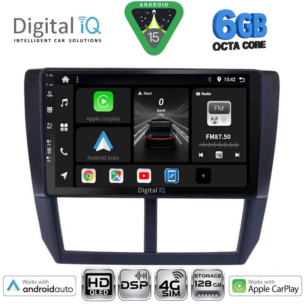 DIGITAL IQ BXF 17662_CPAA (9inc) MULTIMEDIA TABLET for SUBARU FORESTER - IMPREZA - XV mod. 2008-2013
