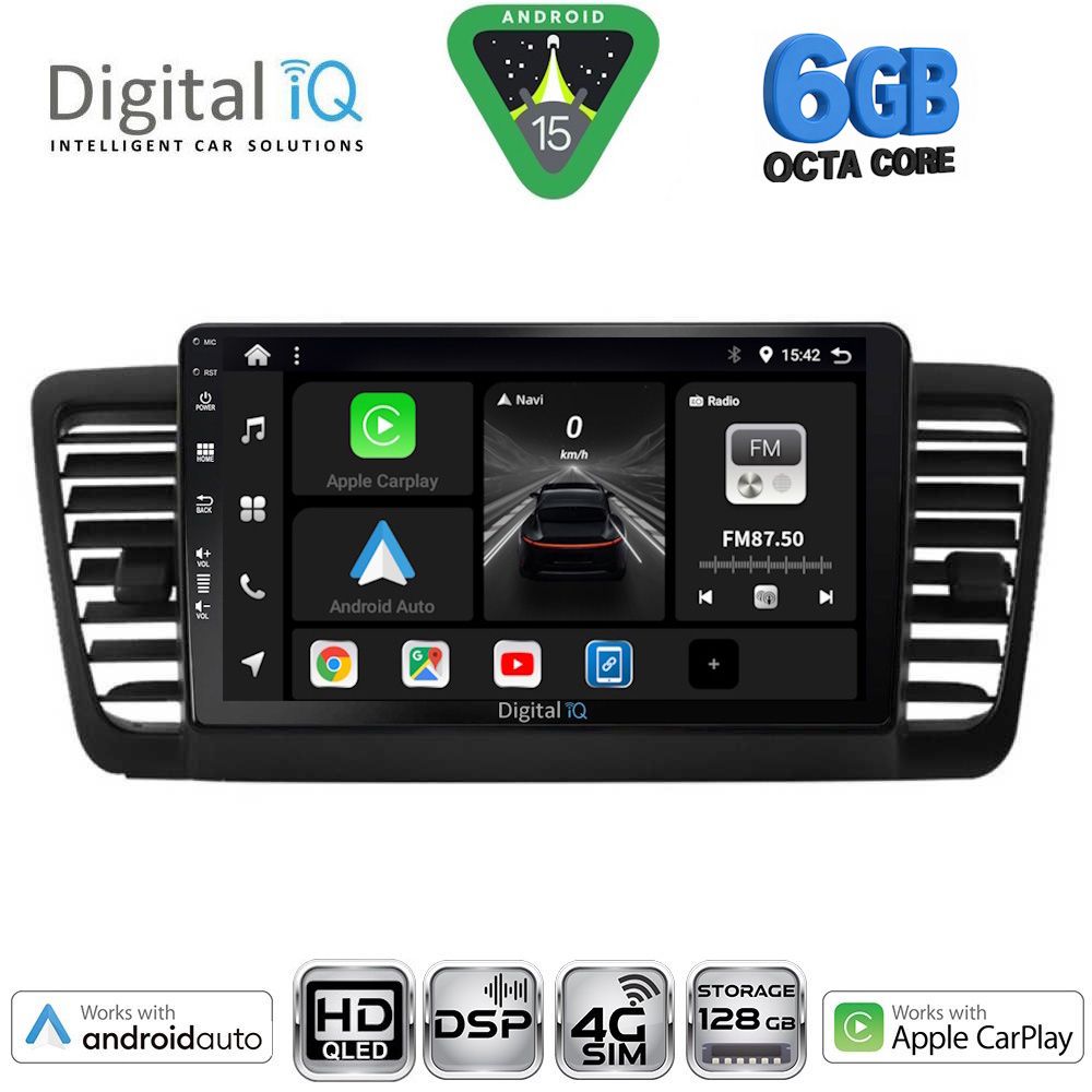 DIGITAL IQ BXF 17665_CPAA (9inc) MULTIMEDIA TABLET for SUBARU LEGACY - OUTBACK mod. 2002-2008