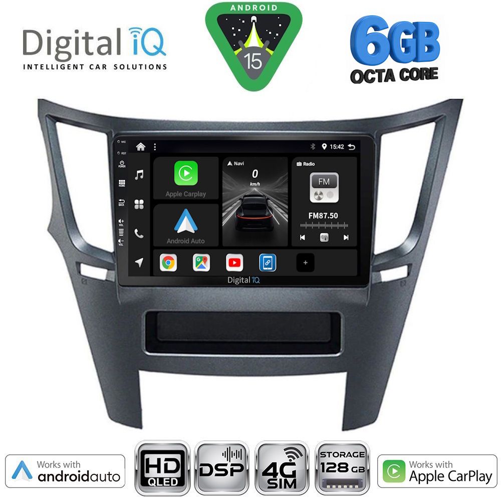 DIGITAL IQ BXF 17667_CPAA (9inc) MULTIMEDIA TABLET for SUBARU LEGACY - OUTBACK mod. 2009-2014