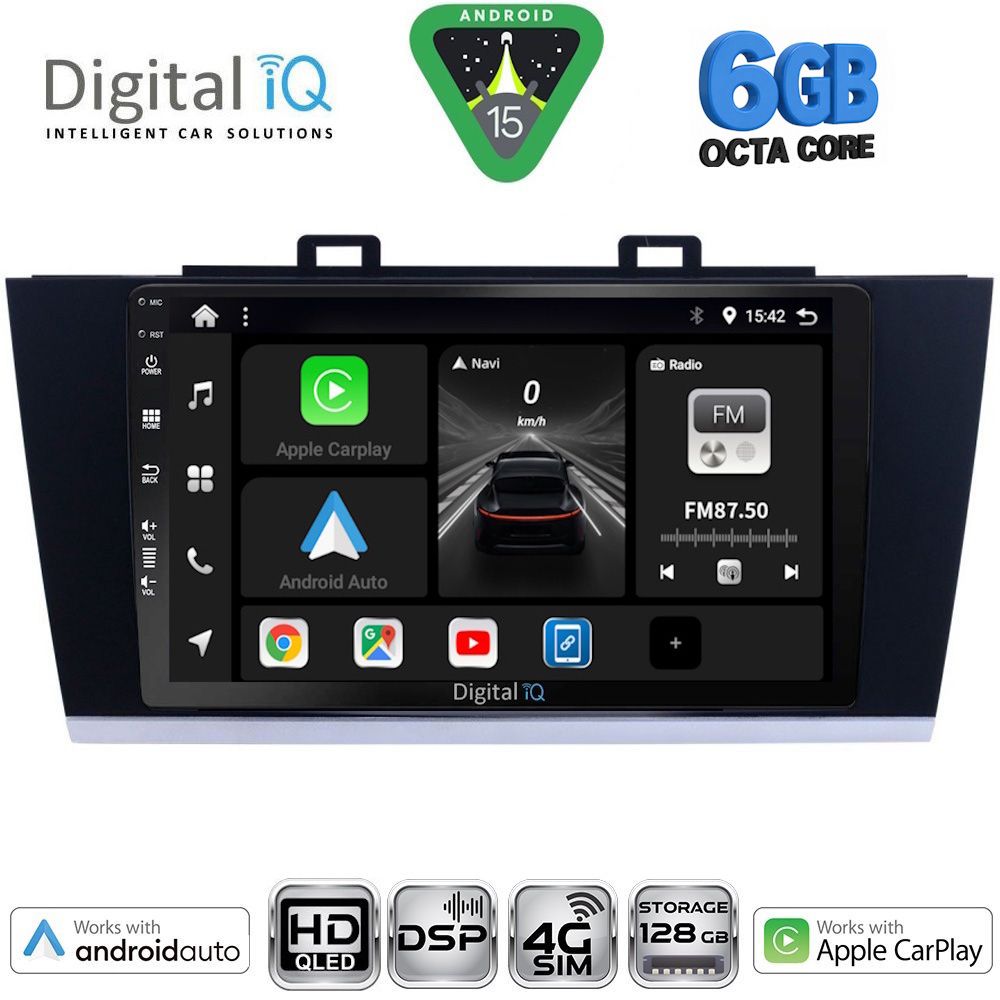 DIGITAL IQ BXF 17668_CPAA (9inc) MULTIMEDIA TABLET for SUBARU LEGACY - OUTBACK mod. 2014-2019