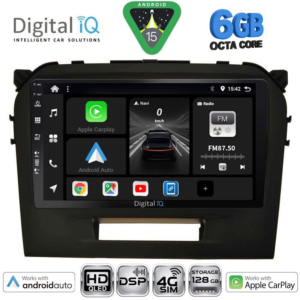 DIGITAL IQ BXF 17697BL_CPAA (9inc) MULTIMEDIA TABLET for SUZUKI VITARA mod. 2016-2025 (BLACK)
