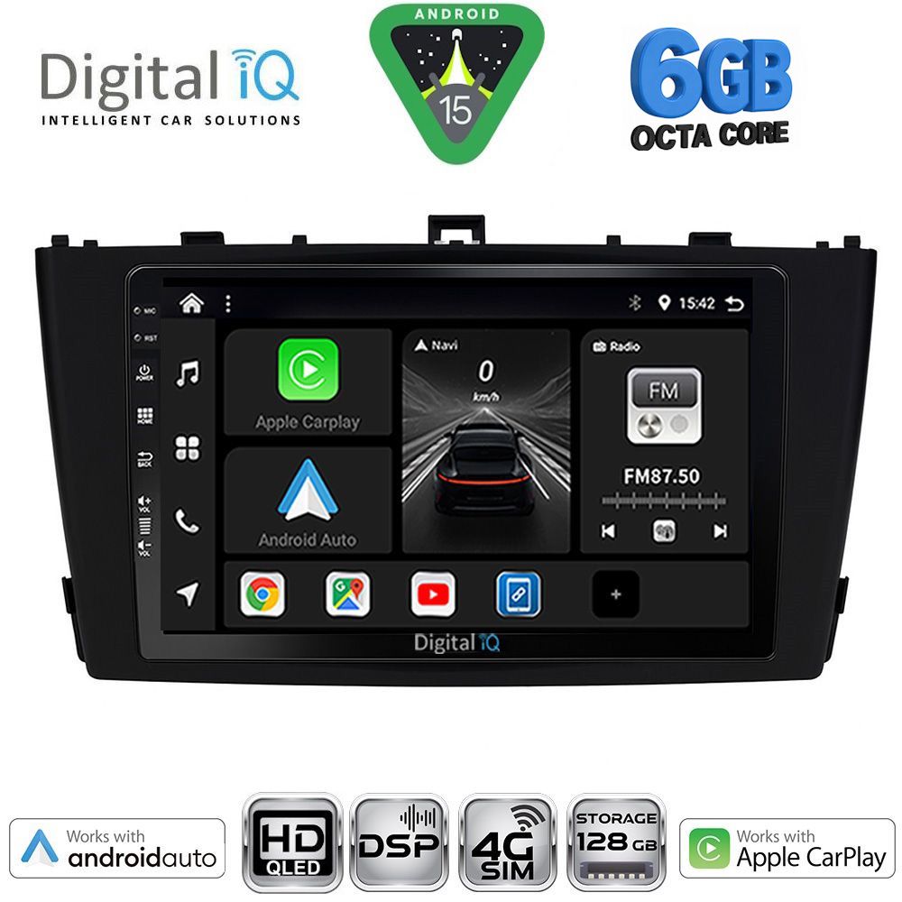 DIGITAL IQ BXF 17705BL_CPAA (9inc) MULTIMEDIA TABLET for TOYOTA AVENSIS (T27) mod. 2009-2015 (BLACK)