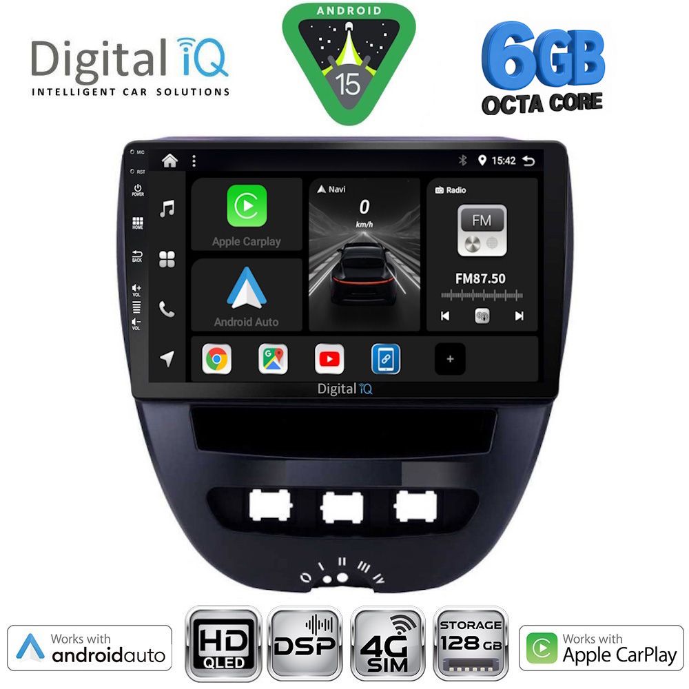 DIGITAL IQ BXF 17707_CPAA (10inc) MULTIMEDIA TABLET for CITROEN C1-PEUGEOT 107-TOYOTA AYGO mod. 2005-2014