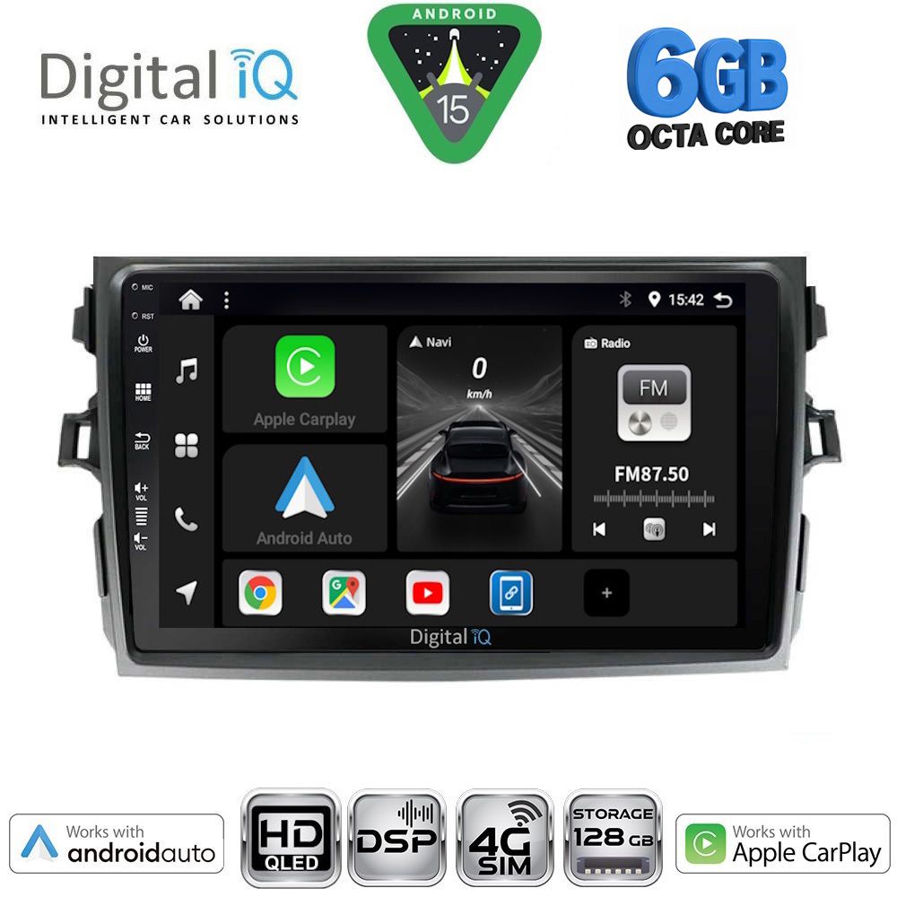 DIGITAL IQ BXF 17713_CPAA (9inc) MULTIMEDIA TABLET for TOYOTA COROLLA 4D mod. 2006-2012
