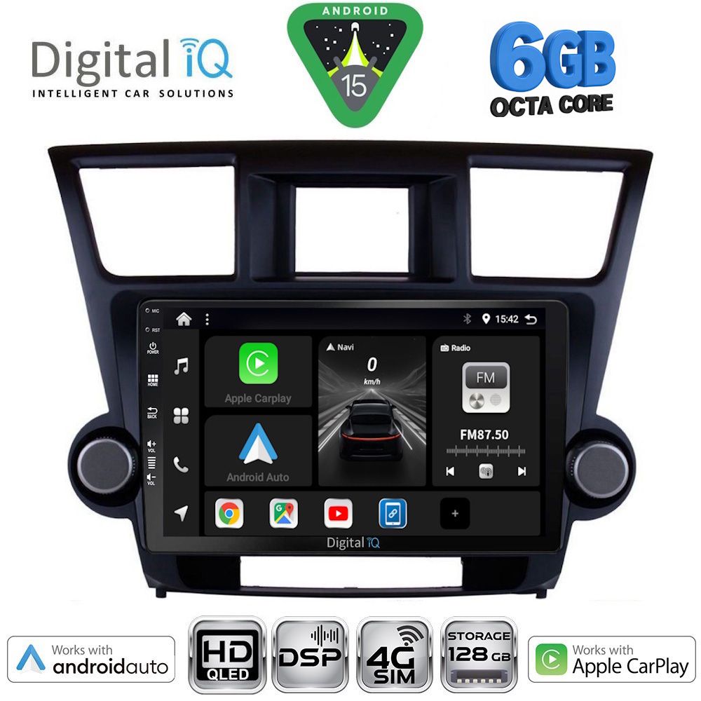 DIGITAL IQ BXF 17719_CPAA (10inc) MULTIMEDIA TABLET for TOYOTA HIGHLANDER mod. 2008-2015