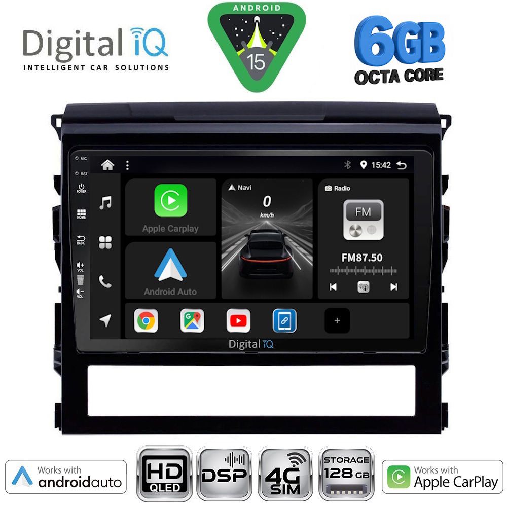 DIGITAL IQ BXF 17725_CPAA (9inc) MULTIMEDIA TABLET for TOYOTA LANDCRUISER mod. 2016-2019