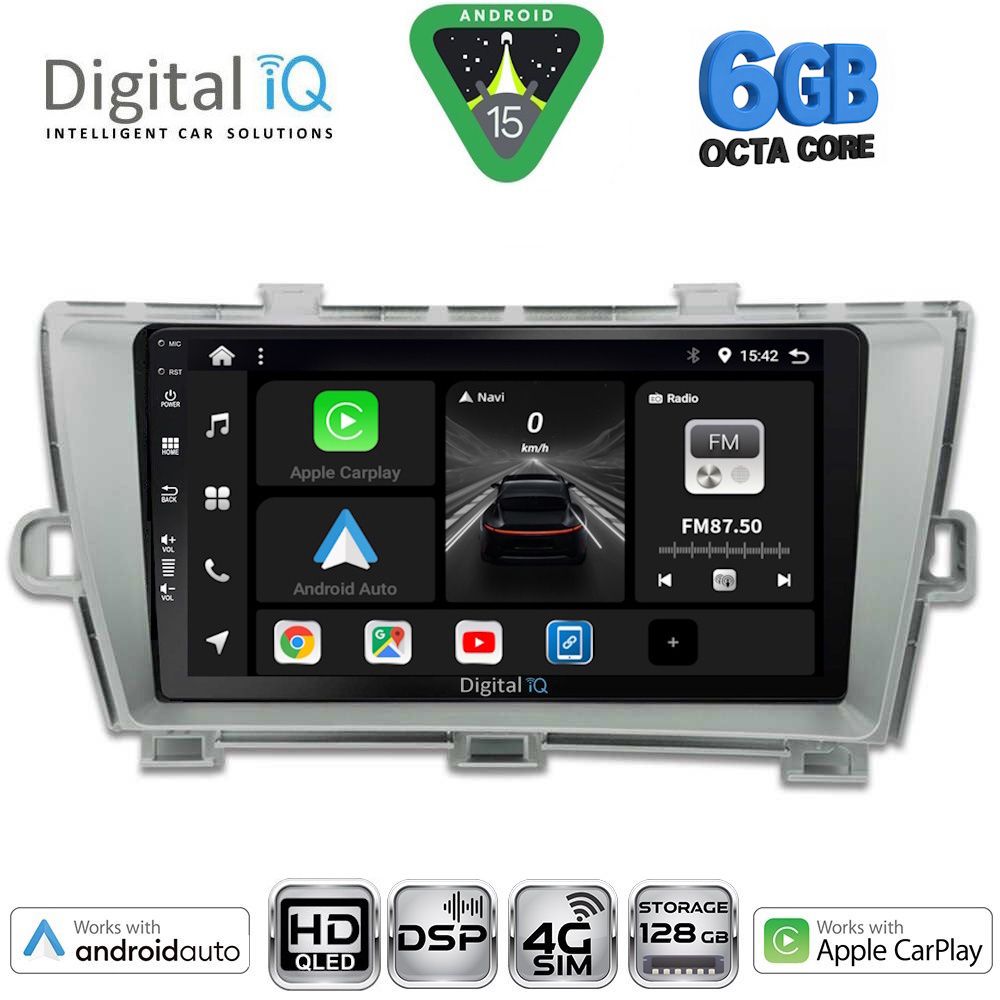 DIGITAL IQ BXF 17726SL_CPAA (9inc) MULTIMEDIA TABLET for TOYOTA PRIUS mod. 2009-2015 (SILVER)