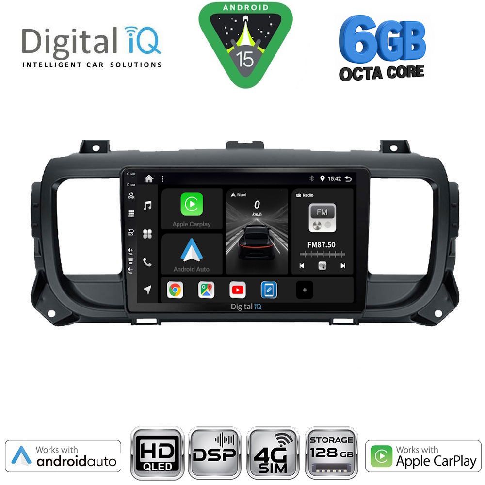 DIGITAL IQ BXF 17729_CPAA (9inc) MULTIMEDIA TABLET for CITROEN JUMPY-SPACETOURER – PEUGEOT EXPERT-TRAVELLER – TOYOTA PROACE mod. 2016-2026