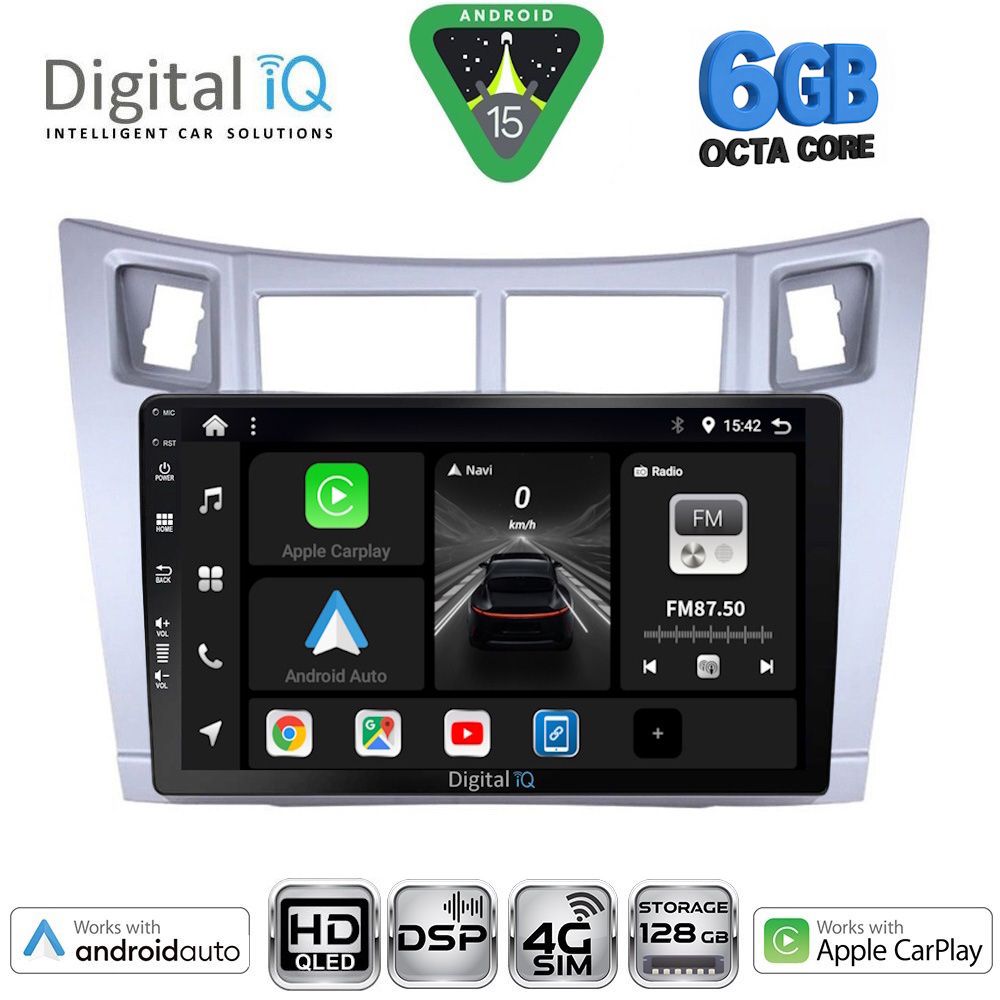 DIGITAL IQ BXF 17736SL_CPAA (9inc) MULTIMEDIA TABLET for TOYOTA YARIS mod. 2006-2011 (SILVER)