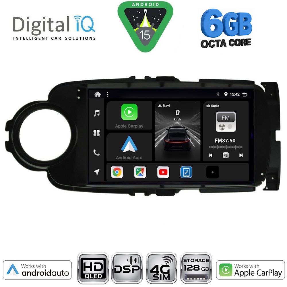 DIGITAL IQ BXF 17737BL_CPAA (9inc) MULTIMEDIA TABLET for TOYOTA YARIS mod. 2011-2015 (BLACK)