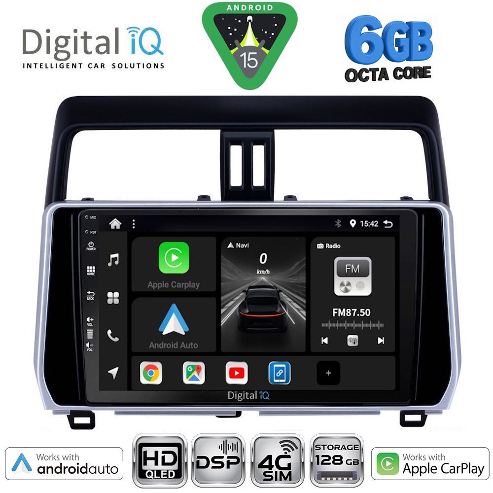 DIGITAL IQ BXF 17739_CPAA (10inc) MULTIMEDIA TABLET for TOYOTA LAND CRUISER - PRADO mod. 2019-2023