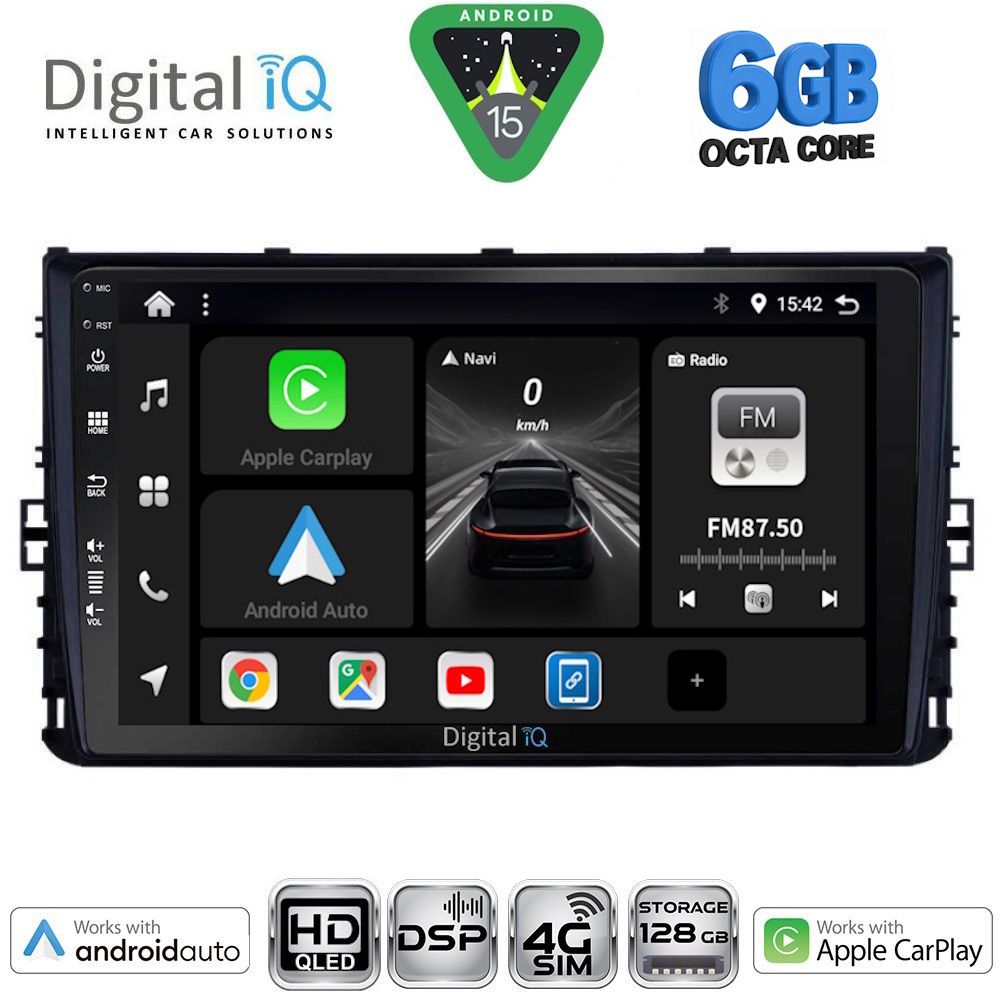 DIGITAL IQ BXF 17758_CPAA (9inc) MULTIMEDIA TABLET for VW POLO – TROC – TCROSS - TAIGO mod. 2017-2026