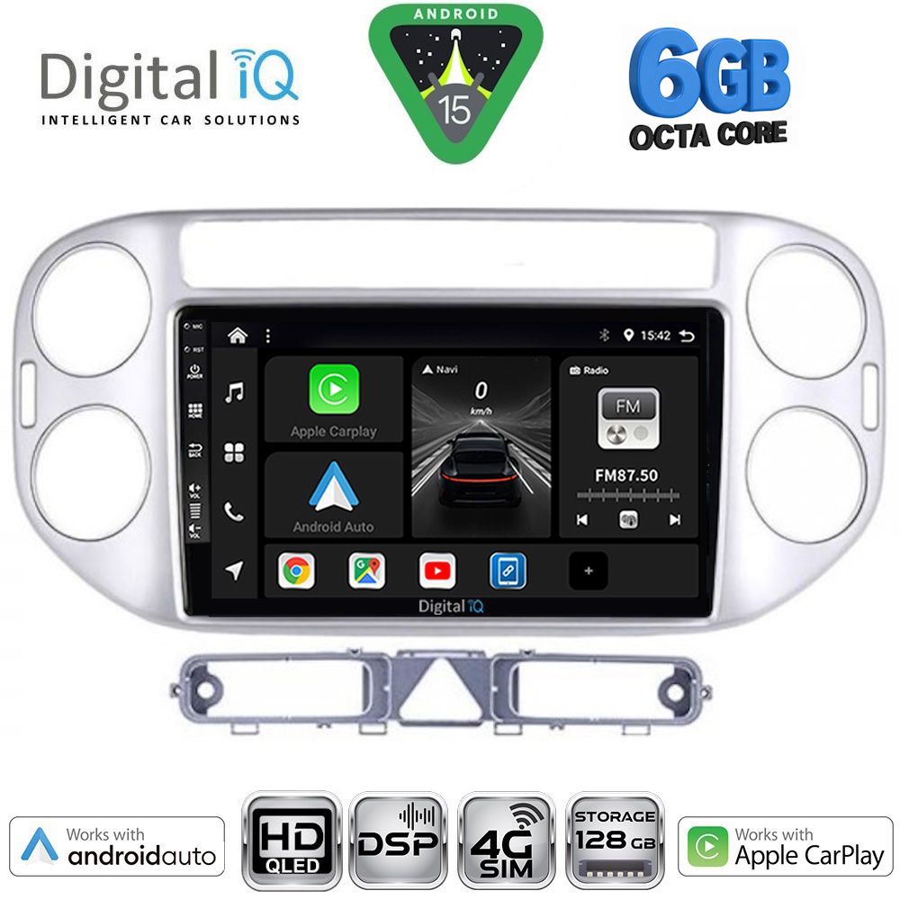 DIGITAL IQ BXF 17759SL_CPAA (9inc) MULTIMEDIA TABLET for VW TIGUAN mod. 2004-2011 (SILVER)
