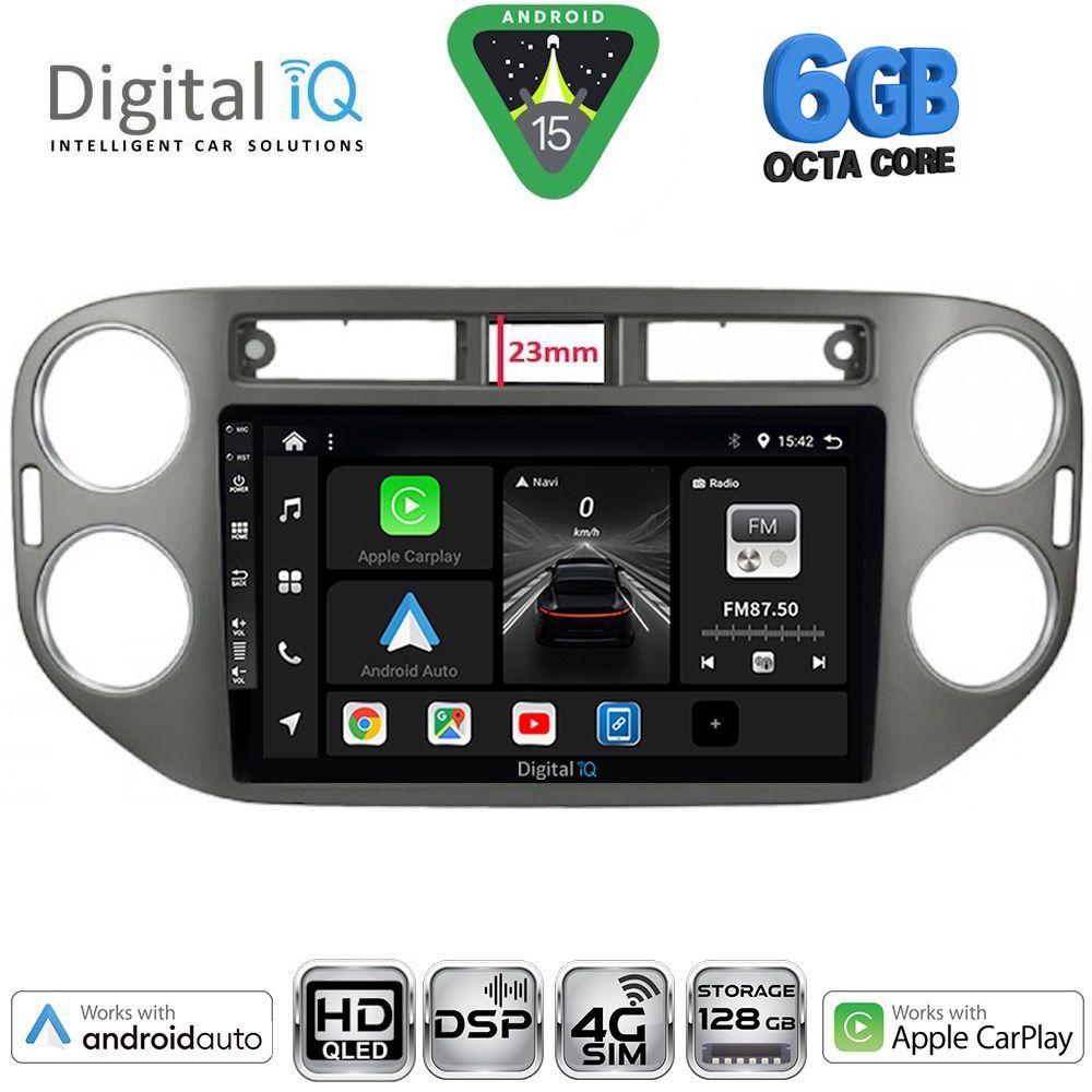 DIGITAL IQ BXF 17760GR_CPAA (9inc) MULTIMEDIA TABLET for VW TIGUAN mod. 2011-2016 (GREY)